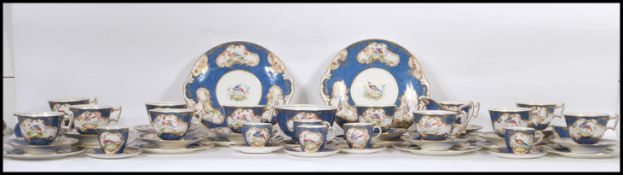 A Royal Doulton coffee and tea service stamped with factory stamp to base, Reg. No. 708898, hand-