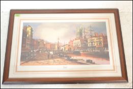 Ken Hammond- A limited edition signed and numbered print, framed and glazed of a Bristol Docks scene