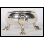 A silver hallmarked 18th century George 2nd table salt circa 1730 being believed to be by Joseph
