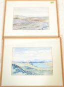 E Fulton ( British 20th century  ) A pair of watercolour paintings of Coldingham Moor ( Scottish