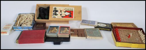 A small collection of 20th Century cards and other games to include, cards from Whitbread, Jack