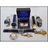 A collection of vintage wrist watches to include a boxed Accurist watch, B. Jobin 17 jewel Incabloc,
