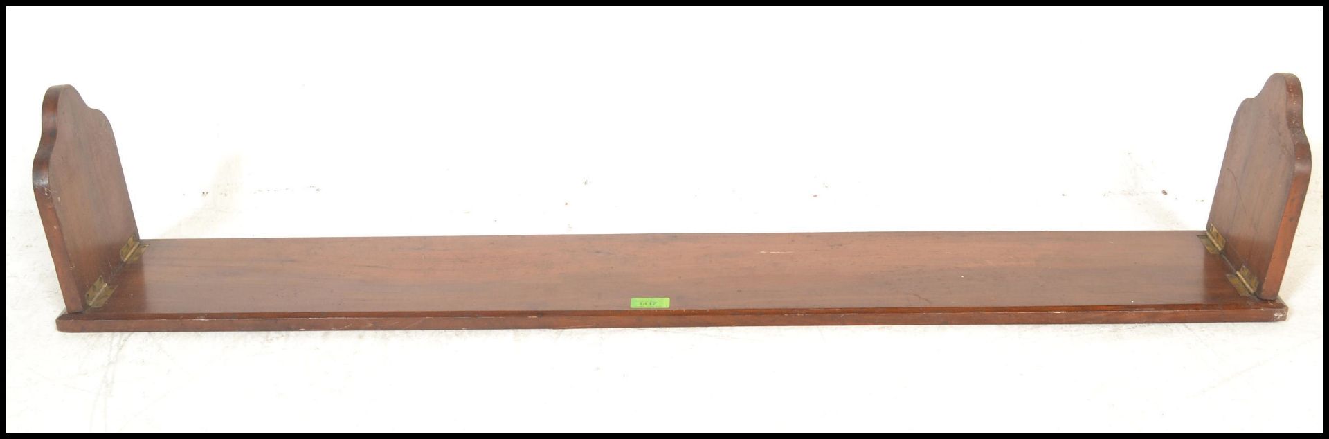 An early 20th Century large metamorphic mahogany book trough of simple form, single shelf with - Bild 2 aus 4