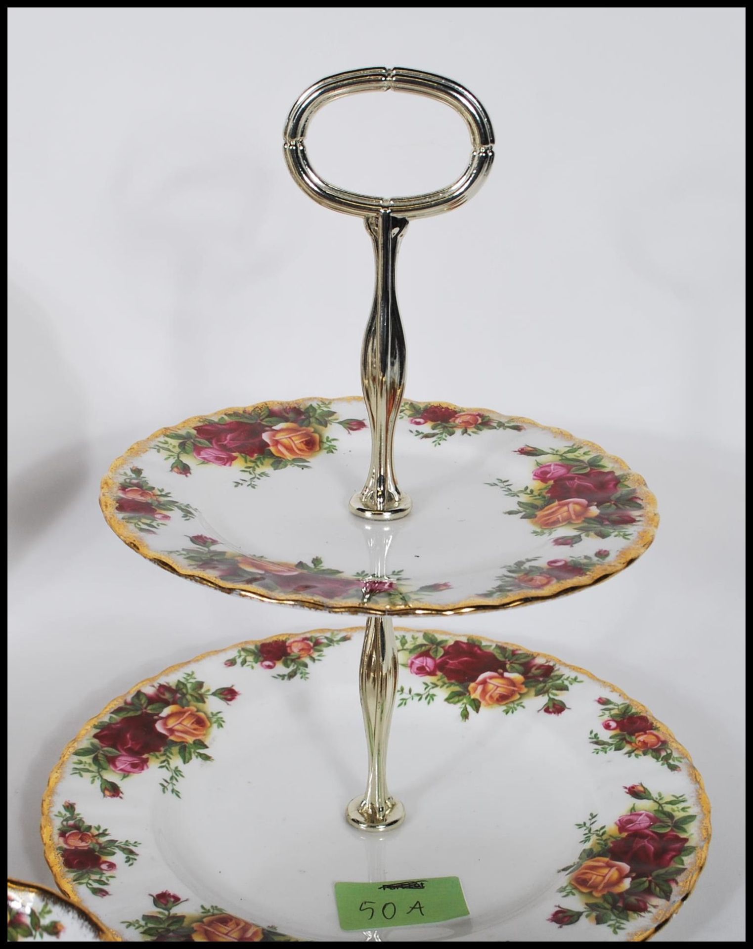 A Royal Albert Old Country Roses part tea set to include creamer jug, sugar bowl, cups, saucers, - Image 5 of 7