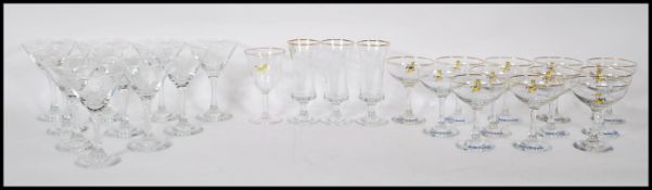 A collection of vintage Babycham point of sale advertising glasses to include ten glasses raised