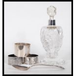 A collection of silver hallmarked items to include