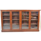 A 19th century Scottish  Victorian large solid mahogany double open window library / lawyers