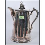 A late 19th / early 20th Century silver plate tall hot water pot stamped to the base for Mappin,