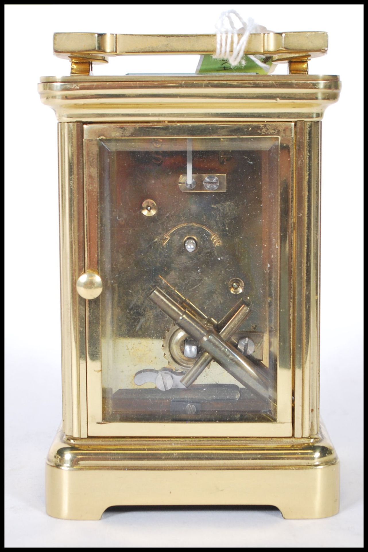 A late 20th Century striking carriage clock retailed by Garrard & Co, the movement by Epee and - Bild 3 aus 4