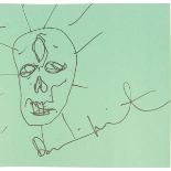 RARE DAMIEN HURST SIGNED ' SHARK ' SKETCH ON PAPER