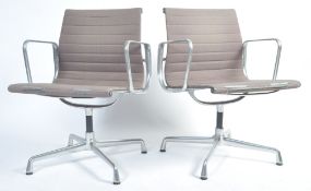 PAIR OF VITRA EA 107 VINTAGE SWIVEL DESK CHAIRS BY