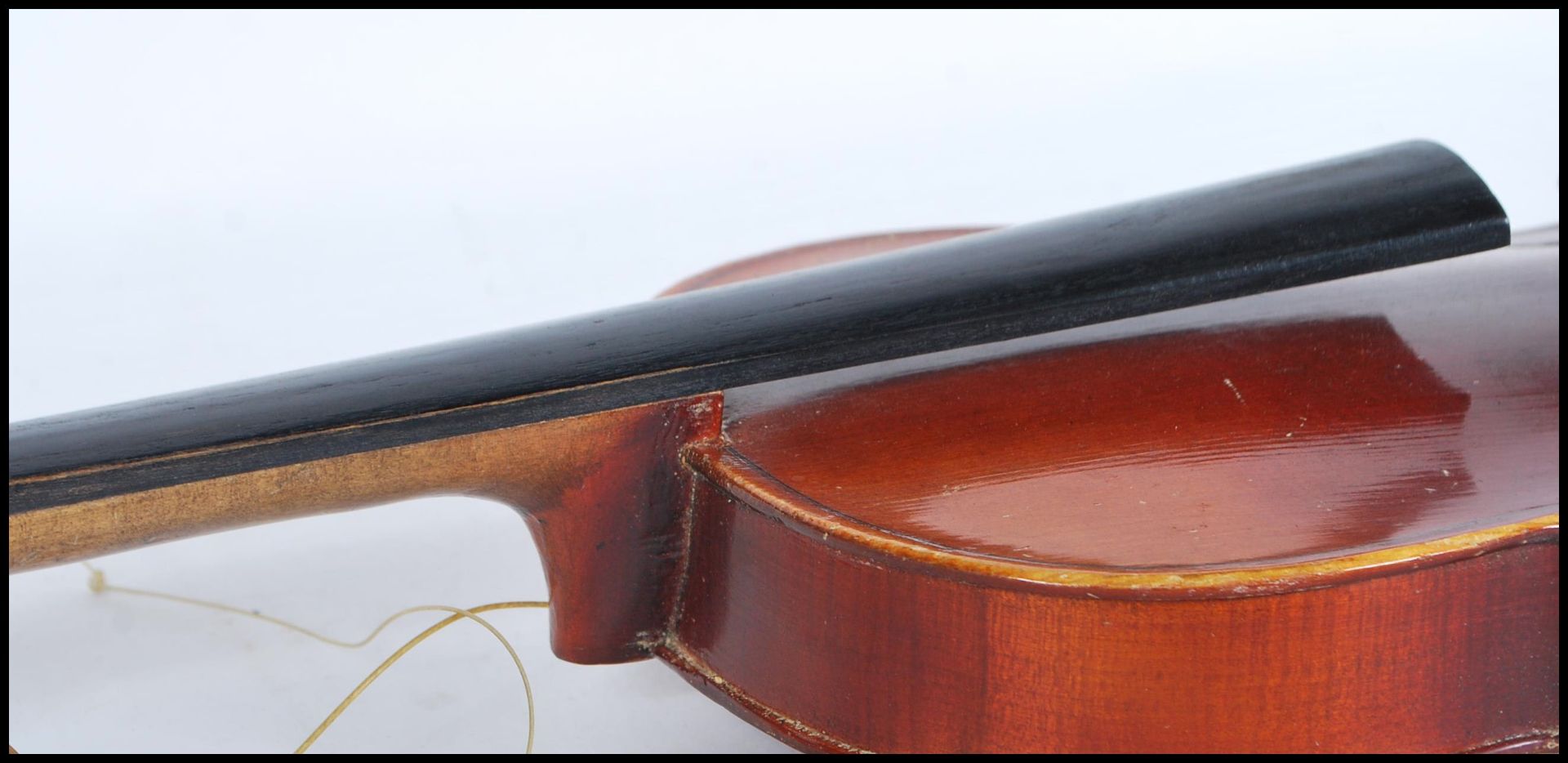 A 20th Century Violin musical instrument having a one piece maple back with spruce front. Ebonised - Image 10 of 14