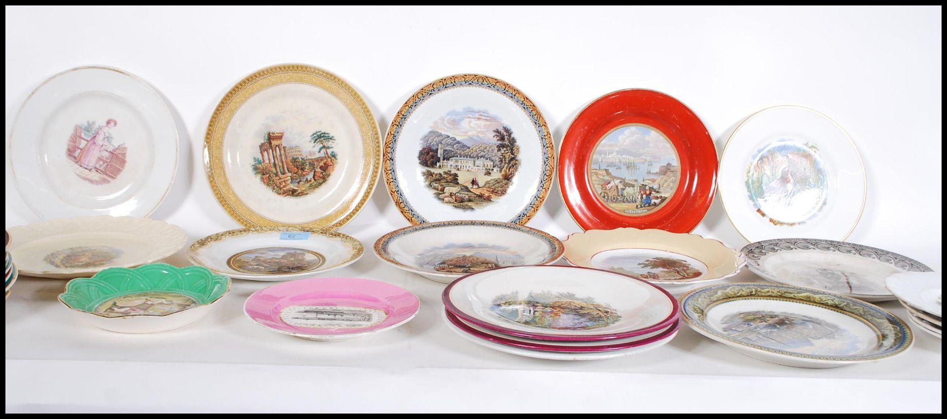 A large collection of Pratt / Prattware 19th and early 20th century cabinet plates. To include
