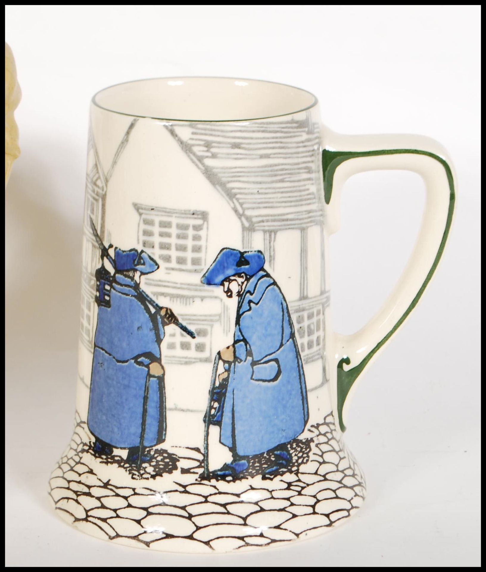 A Royal Doulton series ware pottery tankard decorated in the Night Watchman pattern, D4746, - Bild 5 aus 9