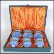 A 1920's Japanese boxed tea service. Complete in the original presentation case complete with 6 cups