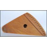 A 20th Century homemade Zither made from Hard Maple having a total of 15 strings with small