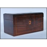 A 19th Century French tea caddy of rectangular for