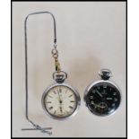 Two vintage pocket watches to include an Ingersoll triumph having a white face with roman numeral