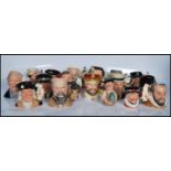 A large collection of seventeen 20th century Royal Doulton Toby character jugs.  To include George