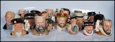 A large collection of seventeen 20th century Royal Doulton Toby character jugs.  To include George