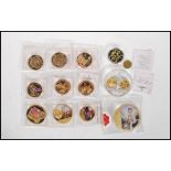 A small collection commemorative coins to include two Diamond Jubilee, The double Leopard, Kings and
