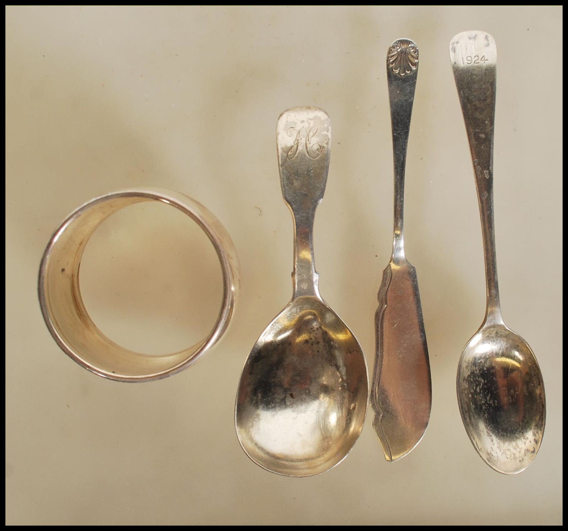 A selection of silver hallmarked items to include a William Fountain silver toddy spoon ( - Image 5 of 9