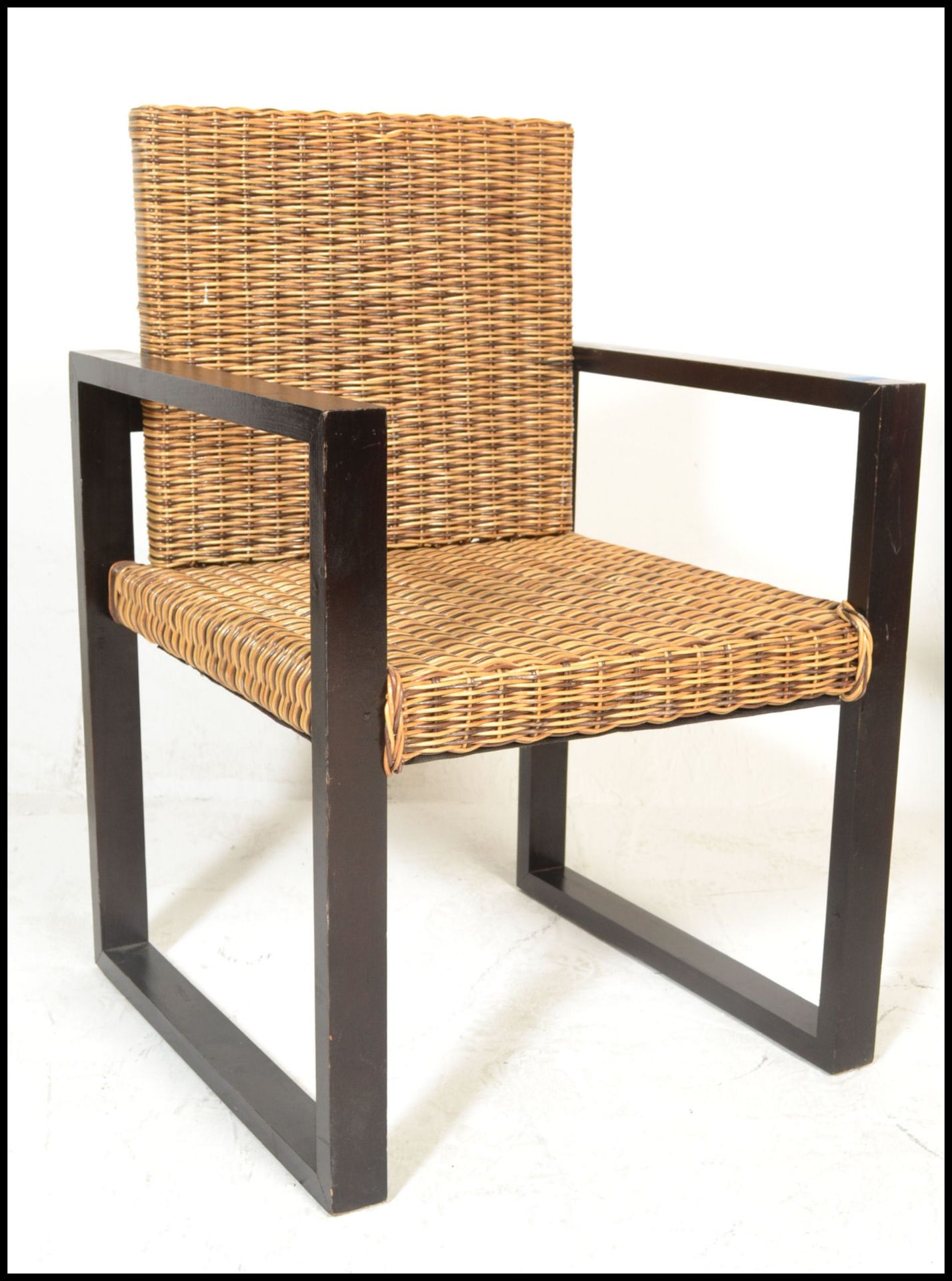 A vintage mid century Safari Chair designed and in the manner of Kaare Klint. The wooden framed - Bild 6 aus 9