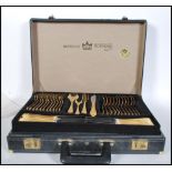 A 20th century Bestecke Solingen canteen of gold plated cutlery for twelve complete in the canteen