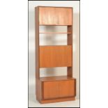 A retro 20th Century teak wood room divider / open display cabinet by G Plan, open fixed shelves