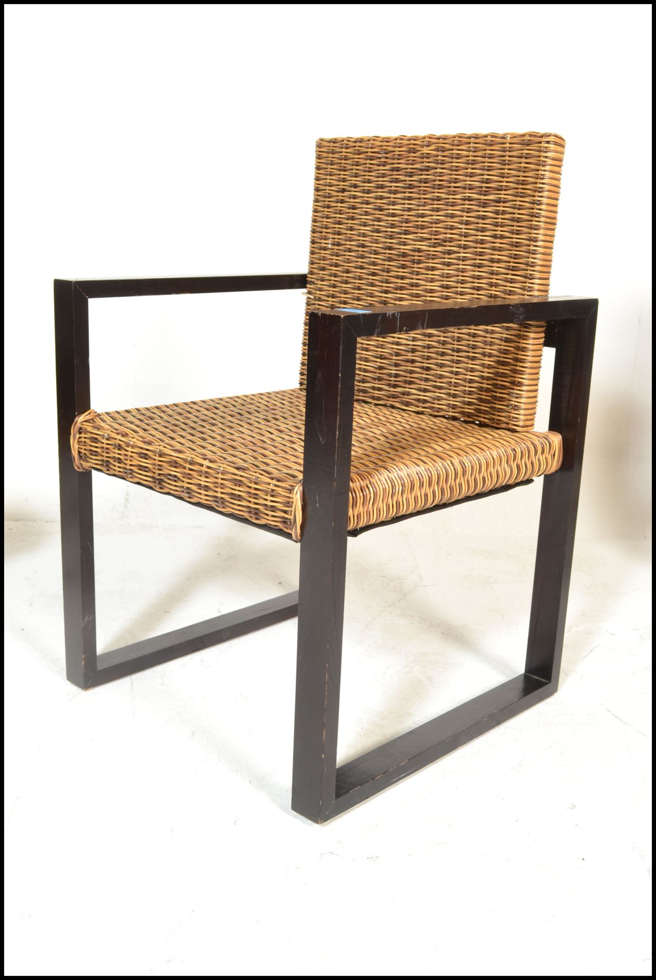 A vintage mid century Safari Chair designed and in the manner of Kaare Klint. The wooden framed - Bild 7 aus 9