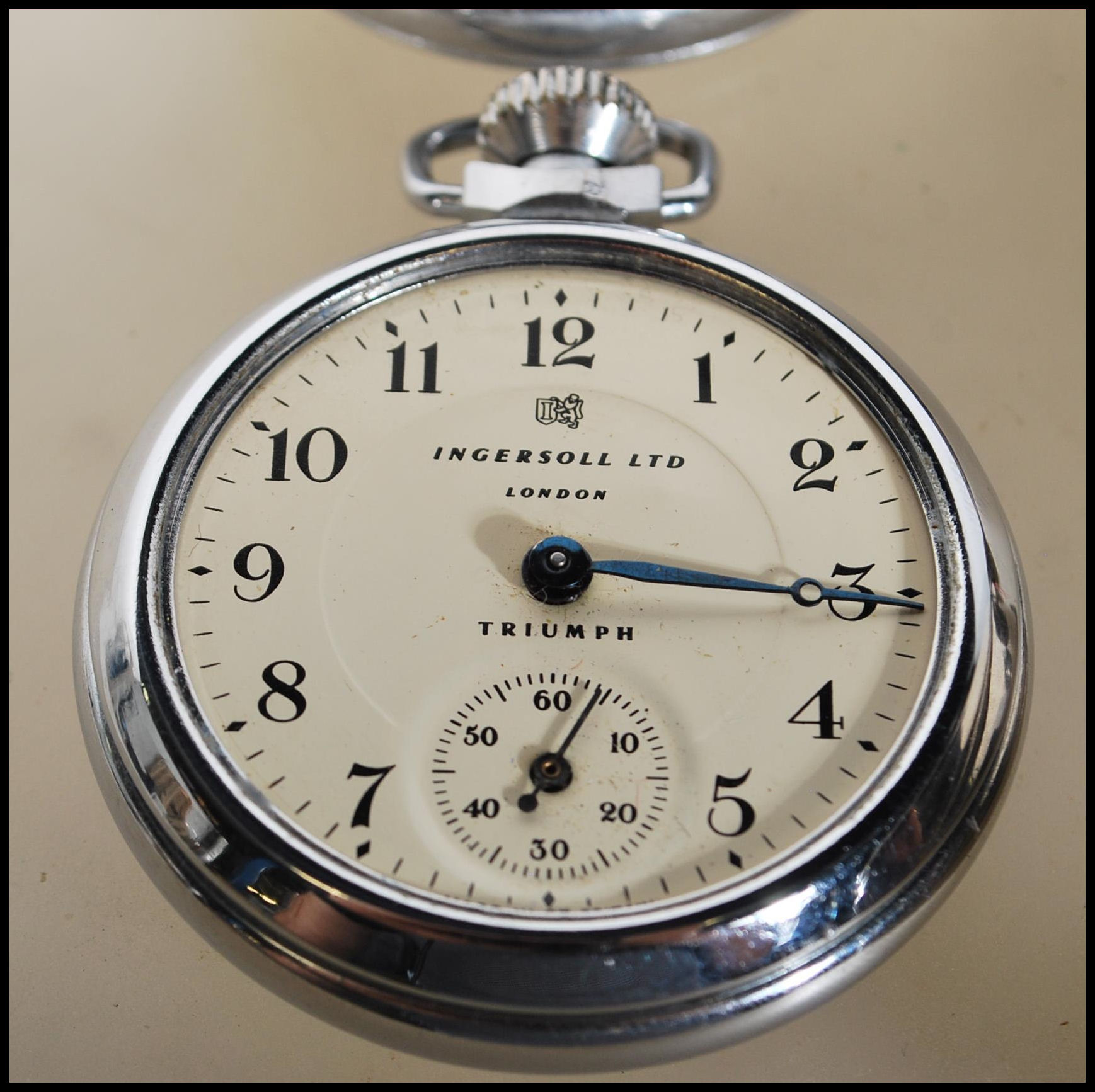 A group of four pocket watches, two chrome cased being made by Ingersoll Ltd London Triumph having - Image 2 of 6