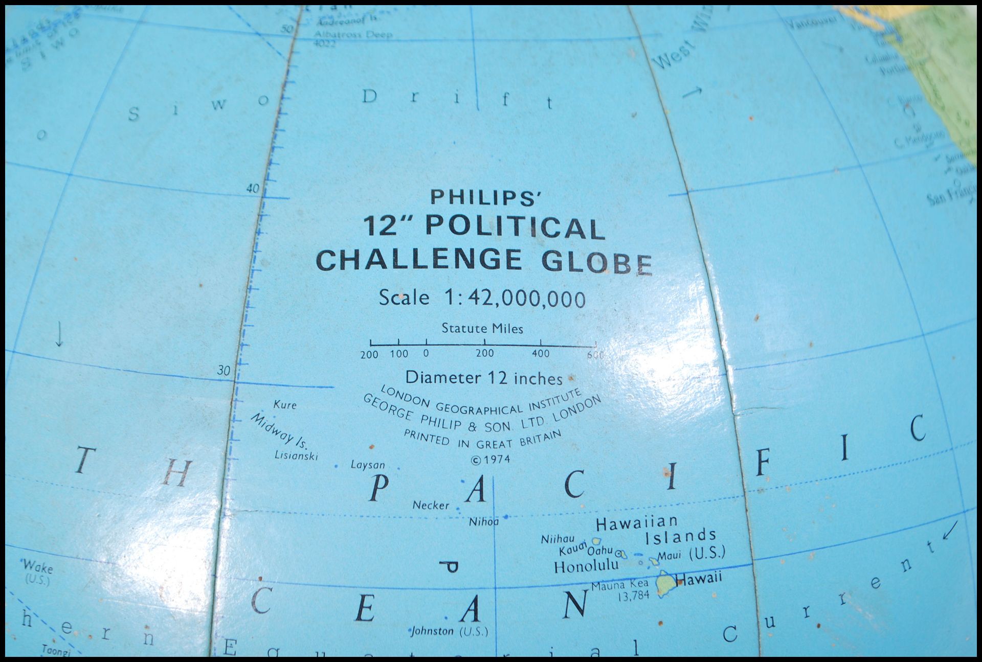 A vintage retro 20th century Philips 12" Political Challenge desk top globe London Geographical - Bild 5 aus 5