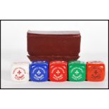 A group of vintage Molinard Grasse Paris 1950's mid 20th Century advertising dice solid perfume