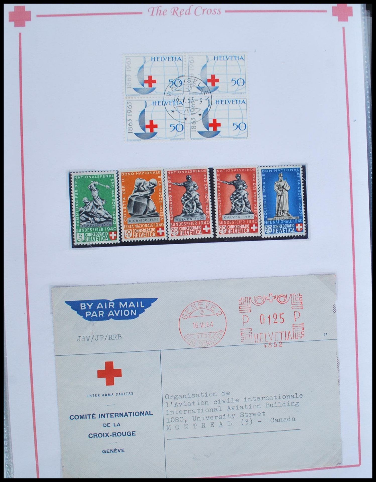 A collection of world stamp to include mostly Red Cross envelopes and stamps across various - Image 10 of 32