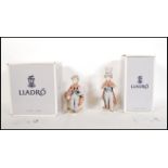 Two Lladro ceramic figurines to include ' A Great Adventure 6122 ' and ' Travelers Rest 6124 '  Each