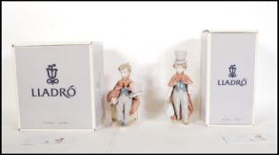 Two Lladro ceramic figurines to include ' A Great Adventure 6122 ' and ' Travelers Rest 6124 '  Each
