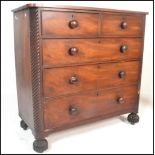 A 19th Century Victorian mahogany two over three c