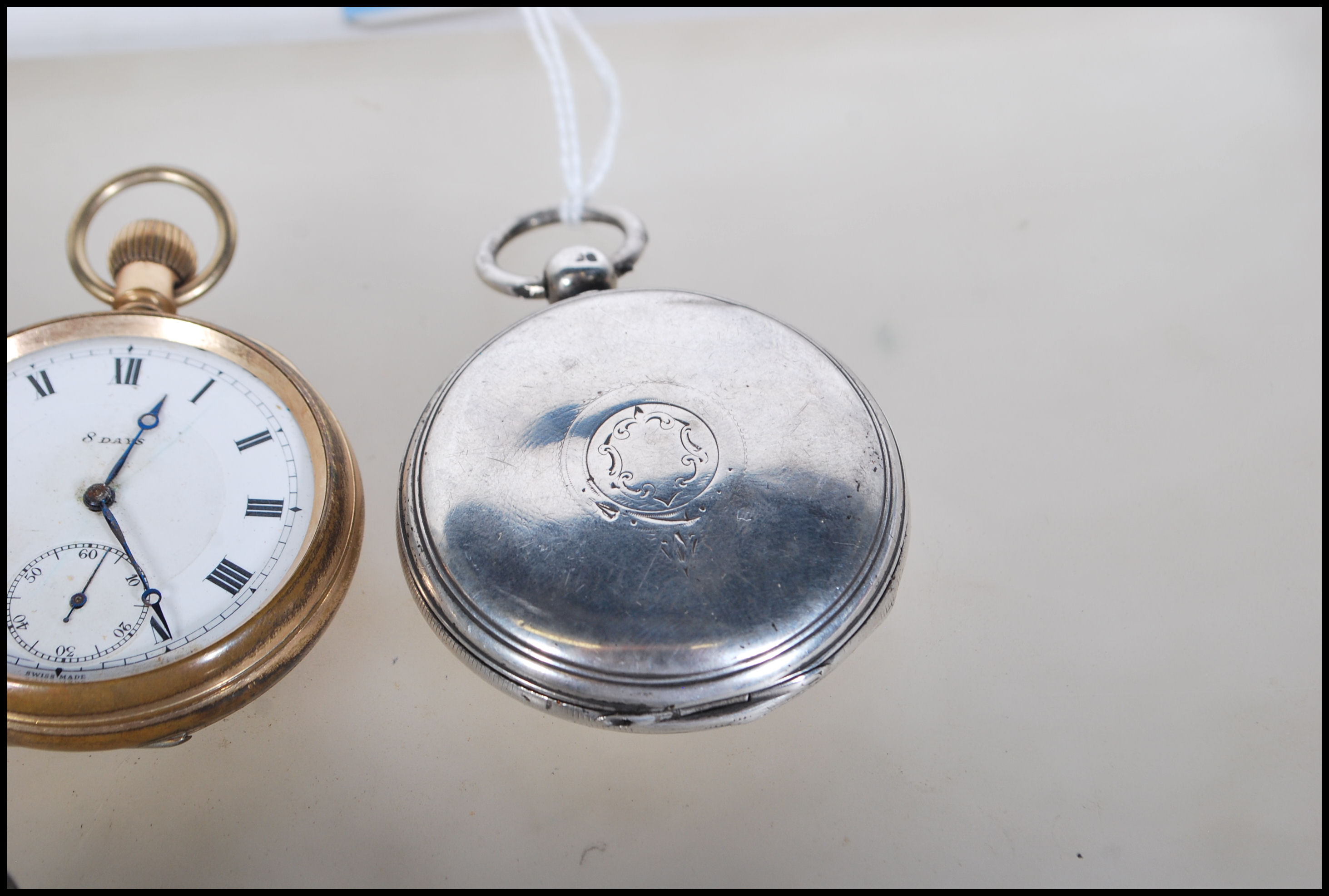 A collection of six Gents vintage 20th Century pocket watches to include a Waltham open faced, a - Image 6 of 7