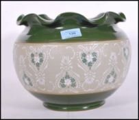 A late 19th Century Victorian Lovatts Langley Ware Art Nouveau large slipware planter / fern pot,