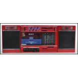 Arare original 1980's retro vintage Sony CFS 3000L portable radio cassette player boombox. In an