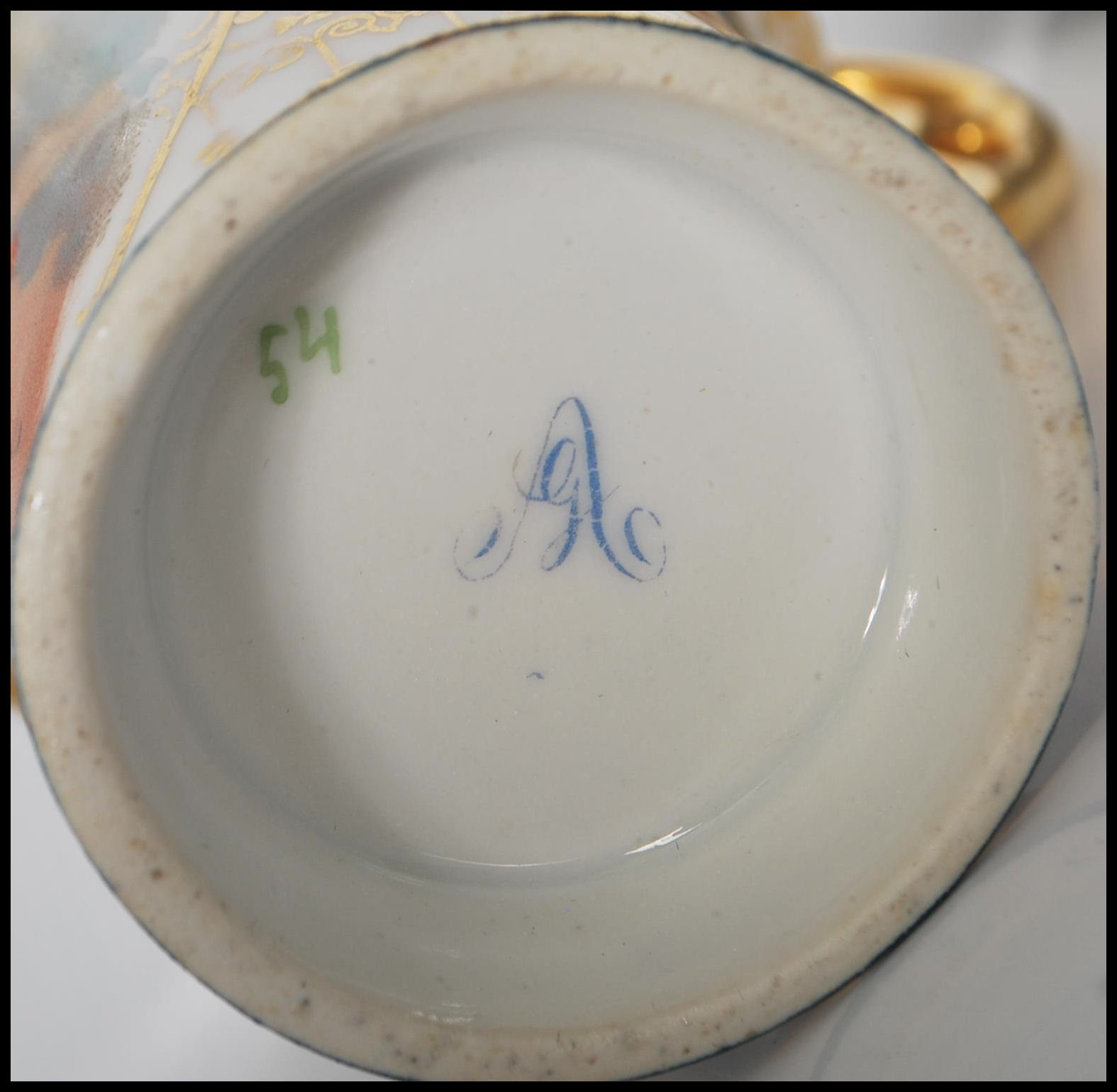 A collection of five late 19th / early 20th Century cabinet cups and saucers to include a hand - Image 6 of 16