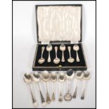 A cased set of early 20th Century silver hallmarked teaspoons, hallmarked for Sheffield date