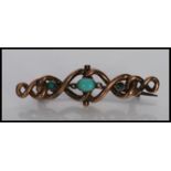 A 19th Century Victorian knot brooch having a cent