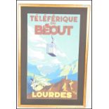 An original 1930's Art Deco travel poster for Telepherique du Beout- Lourdes. 1935  by DUVAL