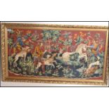 A 20th Century large French Tapestry depicting the Unicorn Hunt based on the original from the