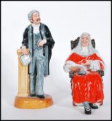 A Royal Doulton bone China character figure " The Judge " model number HN2443 together with