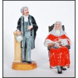 A Royal Doulton bone China character figure " The Judge " model number HN2443 together with