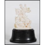 A late 19th century / early 20th century believed Dieppe carved ivory statue figure of St George &