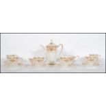 A vintage 20th century Noritake japanese coffee set to include coffee pot, cups and saucers, creamer
