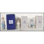 A collection of three Lladro ceramic figurines to include Spring 5217, Winter 5220 and Pocket Full